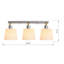 Plafonnier semi-encastré 3 lumières 26,77 po Aidrick-1733742153-1733742152