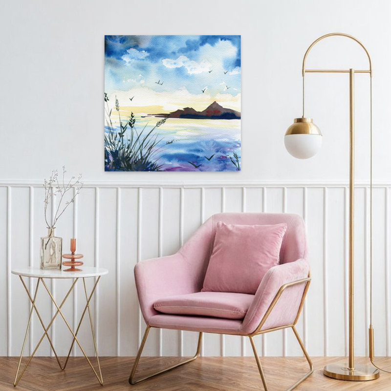 Crépuscule, art contemporain, H 32 po x l 32 po