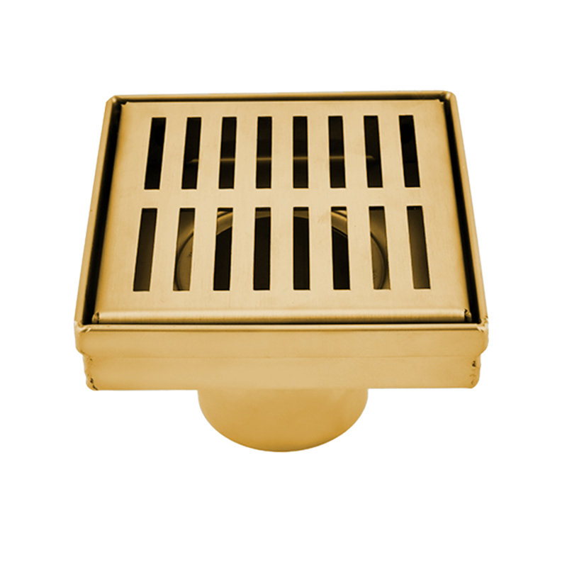 Drain de douche à grille, Or brossé