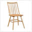 Chic ensemble de 2 chaises d'appoint à dossier courbé chic en bois Windsor