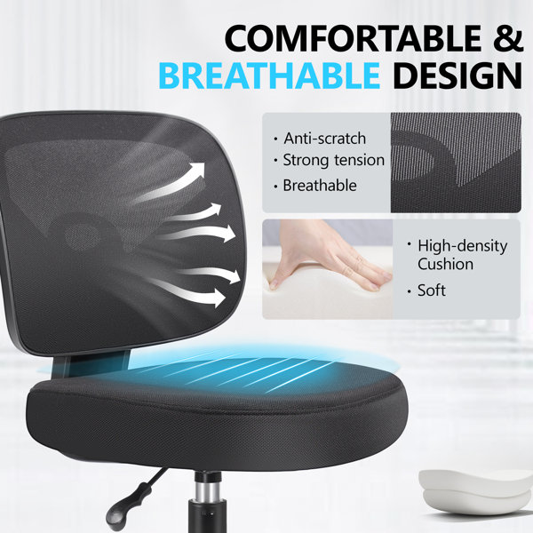 Kyrstie Adjustable Height Desk Chair and Ottoman Inbox Zero Color: Black