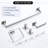 Bathroom Towel Bar Set 5-Piece Stainless Steel Wall Mounted Hardware Kit Modern Square Design For Bathroom And Kitchen-113863074