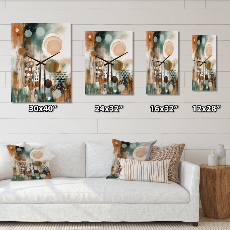 Jaseem - Horloge murale Boho, H 32 po x l 24 po x P 1 po