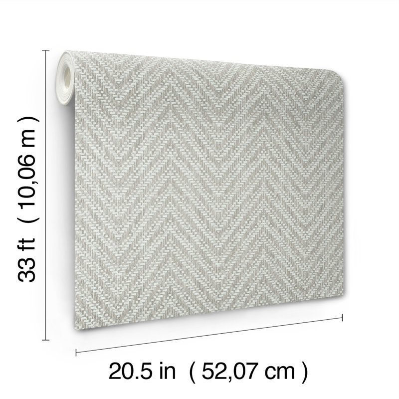 Rouleau de papier peint L 33 pi x l 20,5 po Ziggity, Gris