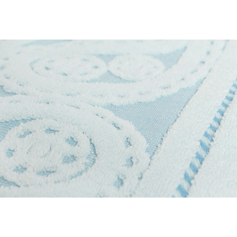 Ensemble de serviettes 100% coton 2 pièces Fayean, Bleu / bleu pâle