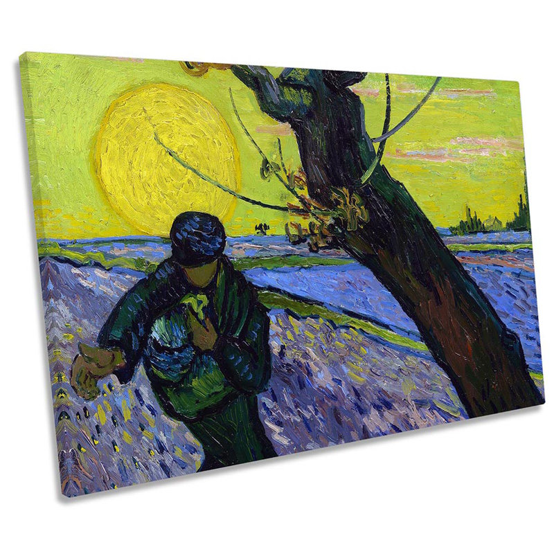 Vincent Van Gogh The Sower by Vincent Van Gogh - Wrapped Canvas Print, 40.6cm H x 61cm W x 2cm D