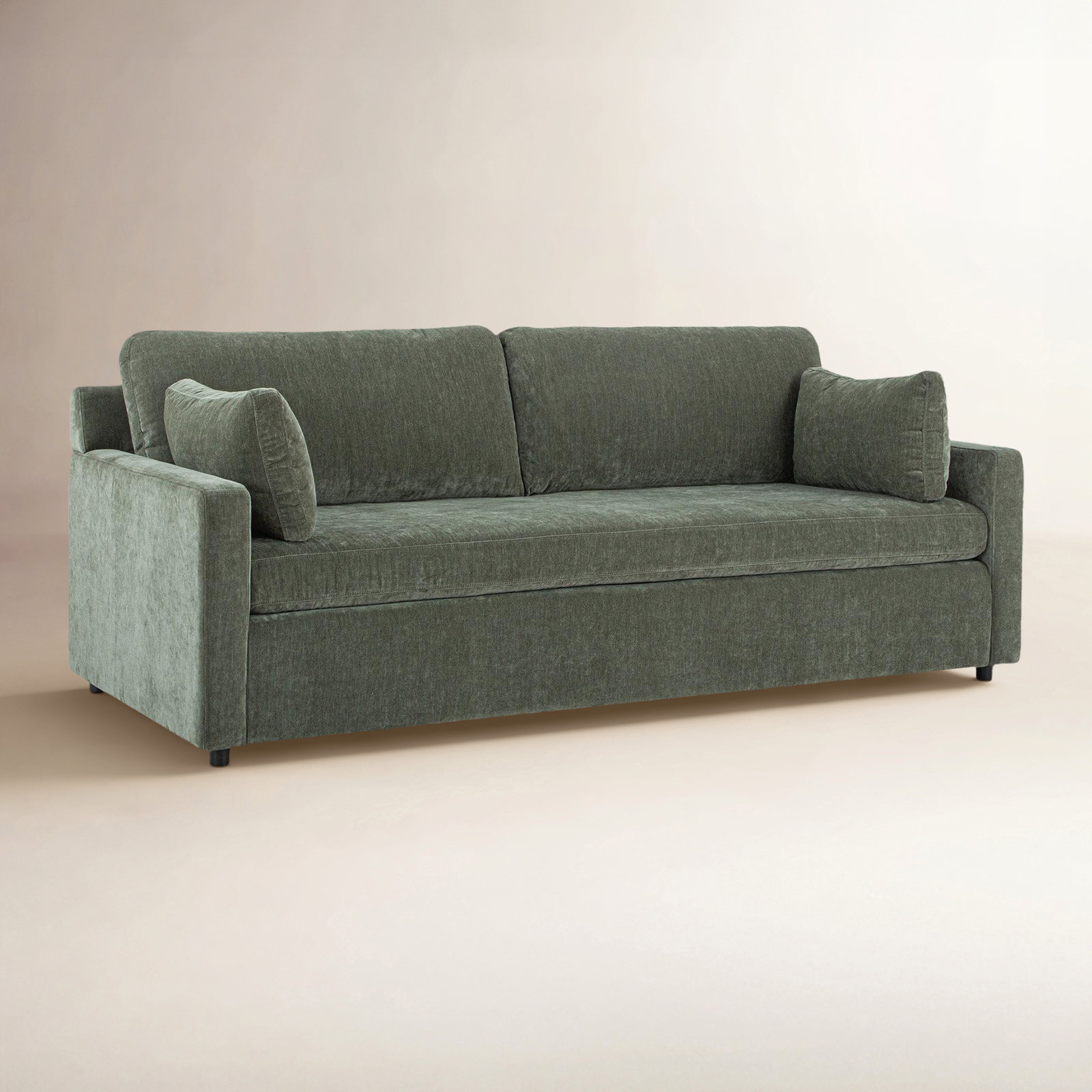 Dannie 84'' Upholstered Sofa, Forest Performance Chenille
