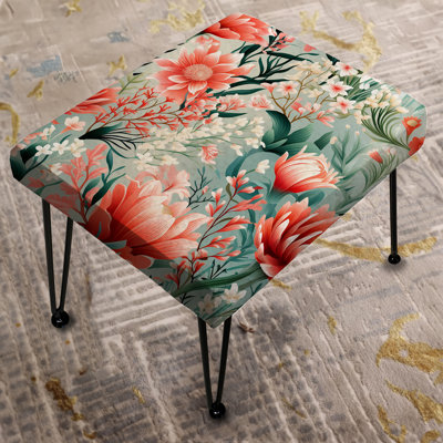 Tropical Reef Adventure Pink Pattern - Tropical Rectangle Ottoman