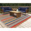 Tapis orange / bleu / jaune tissé à plat à la main Newsome-1364672742