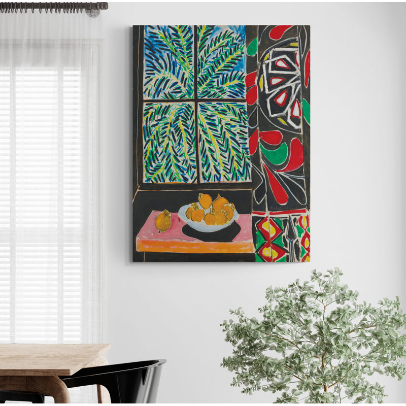 Interior With Egyptian Curtain by Henri Matisse - Wrapped Canvas Painting, 117cm H x 81cm W x 4cm D