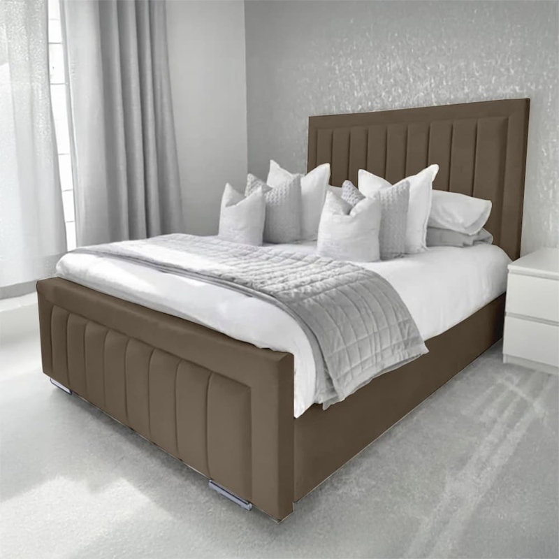 Abianna Upholstered Bed, Single (3'), Mole