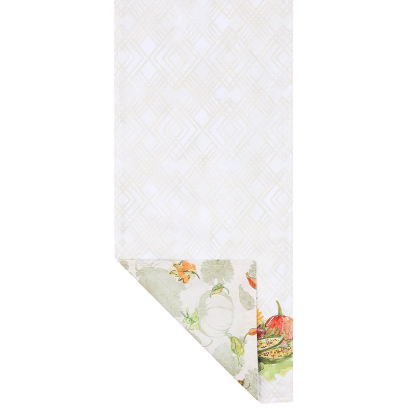 Cornucopia Harvest Table Runner, 90" L x 13" W