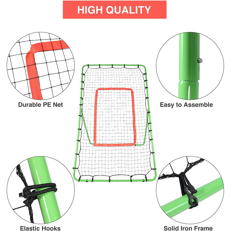 Filet rebond 6 pi x 4 pi Baseball Pitchback, Vert