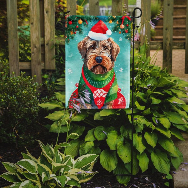 Drapeau de Noël Griffon pointu en fil de fer, H 15,5 po x l 11,25 po