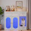 Enceinte de litière pour chat avec lumière DEL, tiroirs de rangement et portes en acrylique-342190529