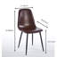 Ensemble de salle à manger 1 + 4,5 pièces, table de salle à manger à pieds en métal pour 4-6 personnes avec plateau en panneau de fibres à densité moyenne, table de salle à manger à piédestal, table basse de loisirs-129885188