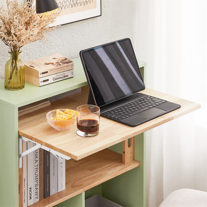 Babbi 91.6Cm W Peninsula Computer Desk with Hutch