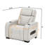 Fauteuil inclinable électrique de 38,25 po en cuir respirant avec accoudoirs carrés avec accoudoirs de rangement et appui-tête électrique-1021414858