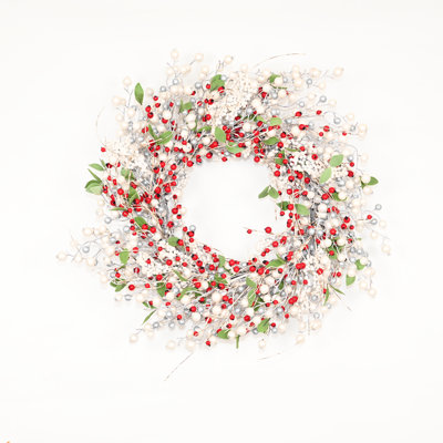 Couronne de fleurs artificielle 26 "pour Noël