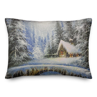  Housse et insert de coussin rectangulaire Christmas Cozy Cabin
