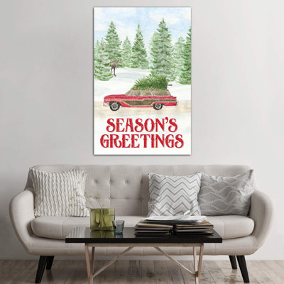 Sleigh Bells Ring - Seasons Greetings by Tara Reed - Wrapped Canvas Print
