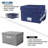 File Box Fireproof Document Box With Lock,File Storage Organizer Box With Insert Pocket,Collapsible Portable File Box Home Office File Cabinet With Handle For Hanging Letter/Legal Folder,Blue