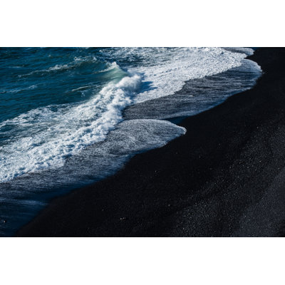 Black Sand Beach - Wrapped Canvas Print