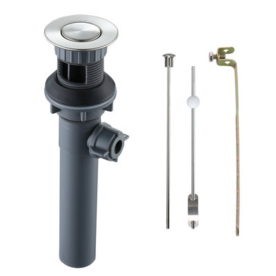 Lift Rod Bathroom Sink Drain with Overflow