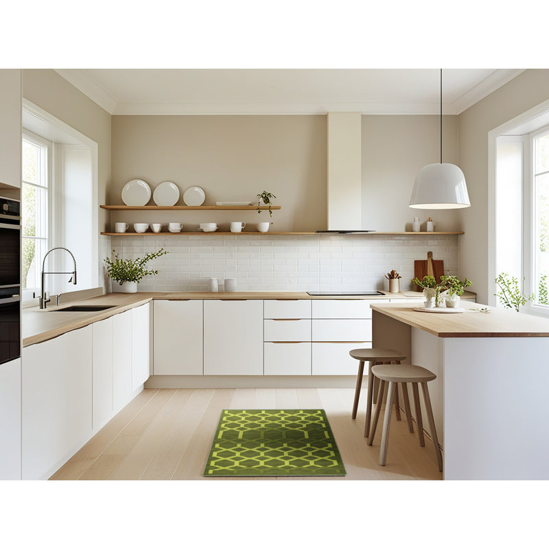 Tapis vert en treillis lavable à la machine, Tapis de couloir 2 pi x 4 pi