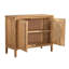 Buffet traditionnel en bois de manguier avec tablettes de rangement, naturel, L 42 po-934749467