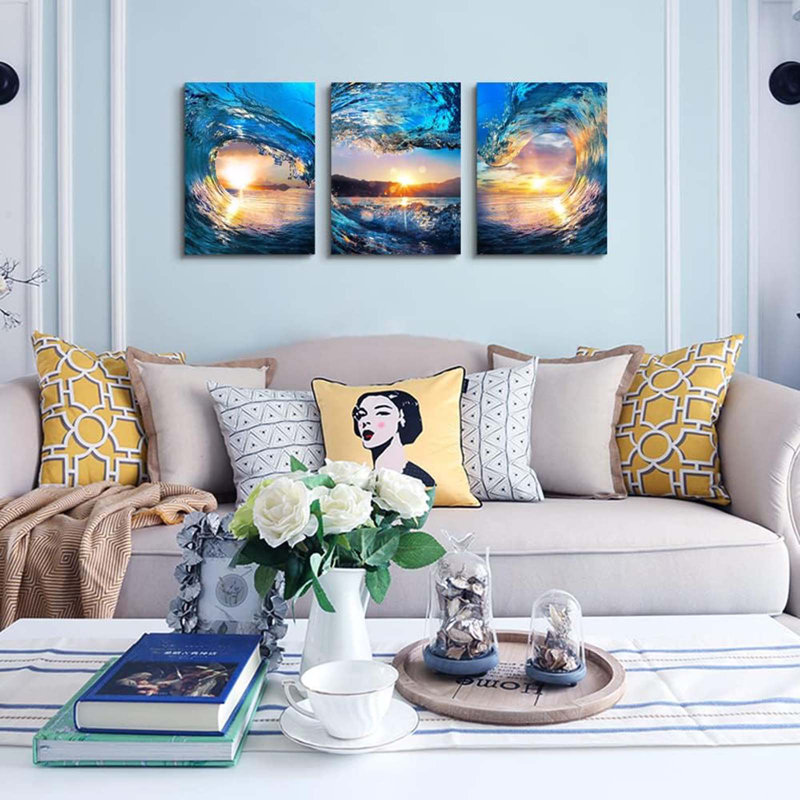 3 Piece Wrapped Canvas Print, 60 cm H x 40 cm W