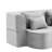 80" Modern Convertible Floor Sofa, Queen Size Folding Futon & Foam Mattress With 4 Pillows-183731529