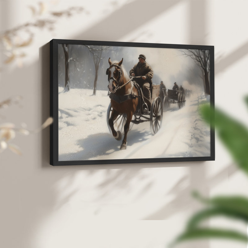 Chirstmas Art-MIV - Reproduction encadrée - Restickable, H 8 po x l 10 po, Noir, noir, noir, noir