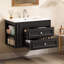 Meuble-lavabo flottant simple 30 po avec comptoir en céramique Gail-1271537931