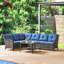 Ensemble de conversation en polyéthylène (PE) pour 6 personnes avec coussins