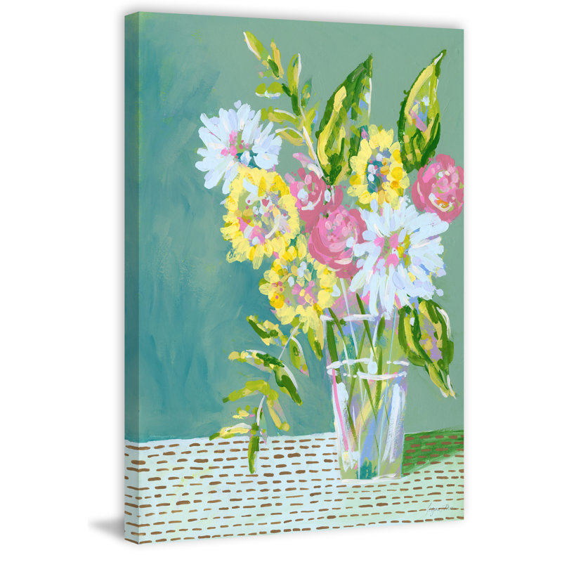 Pastel Blossoms I 1 Piece Wrapped Canvas Painting, 101cm H x 152cm W