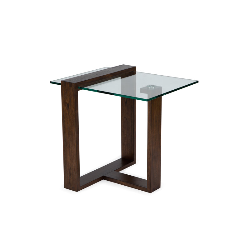 Khan Glass Top End Table