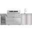 Îlot de cuisine en acier inoxydable 304 de 96 po à 3 brûleurs avec 3 refroidisseurs à vin et 85 000 BTU 96 po-126190942-126190944