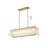 Transitional 7 Light Glass Rectangular Chandelier