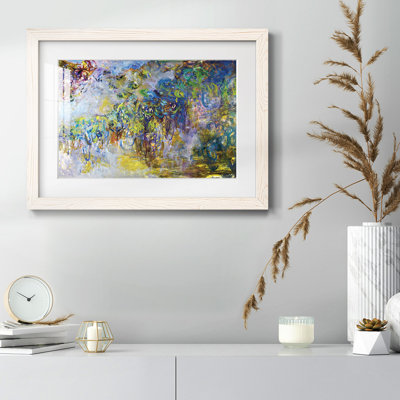 Wisteria [2] by Claude Monet - Fine Art Reproduction, Matted and Framed Under Acrylic Glass, Large Living Room Wall Art