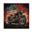 " Red Blue Motorcycle American Flag Background "-1958321952