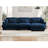 L-Shape 3 Deep Seat Modular Sofa Couch With 1 Movable Ottomans-1435877183