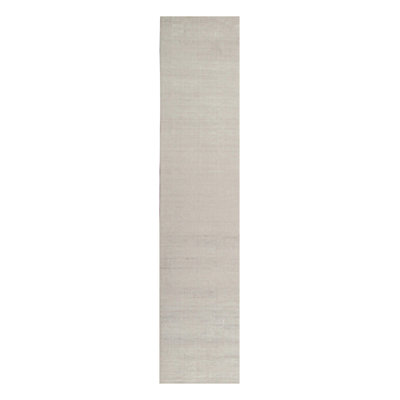 Modern One-of-a-Kind 3x14 Hand Knotted Area Rug