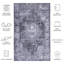 Tucson Vintage Look Machine Washable Non-Slip Area Rug in Black & Grey-593985806