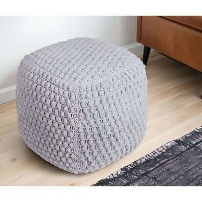 Pouf en mélange de coton 18 po Aitana