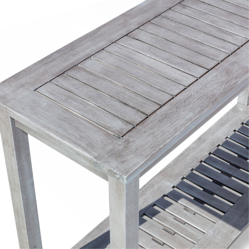 Console polyvalente en eucalyptus pour les espaces extérieurs et élégants