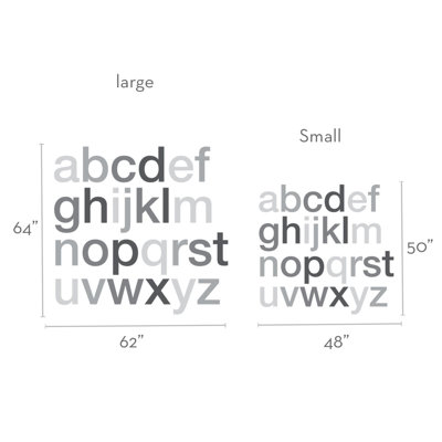 Alphabet Large Decal Scheme A