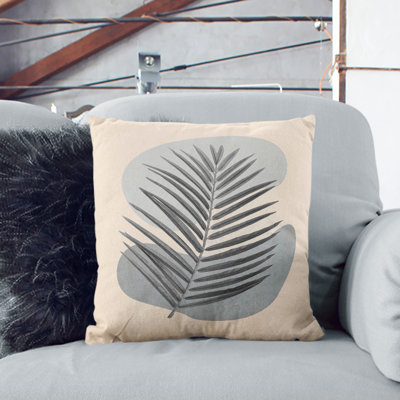 Botanical Rock Composition Square Throw Cushion