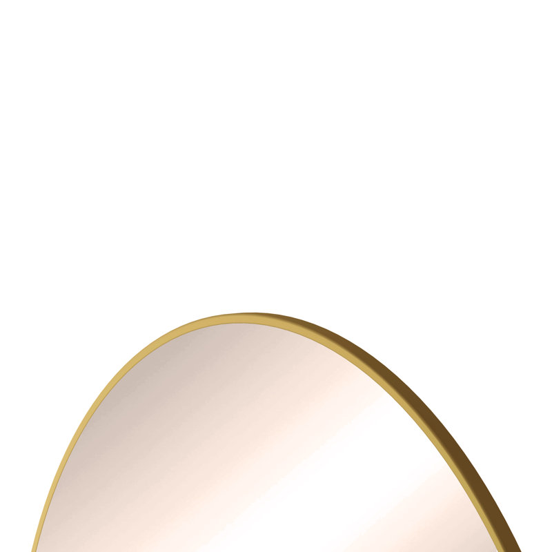 Adrihanna Round Wall Mirror With Frame,, Black, 39" x 39"