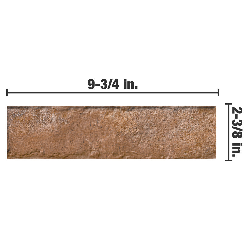 Brooklin Brick 2-3/8 In. X 9-3/4 In. Porcelain Floor And Wall Tile